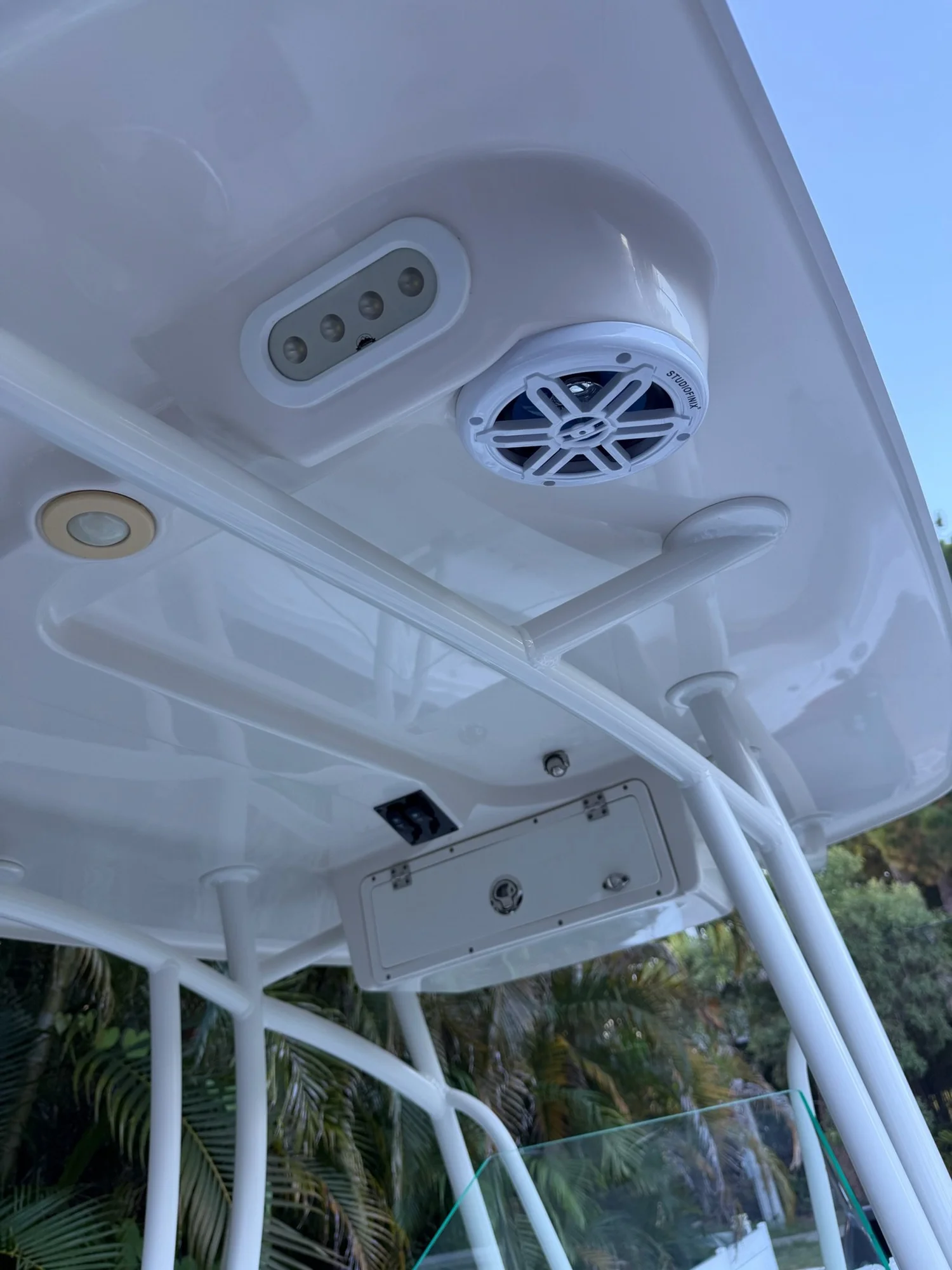 Close-up of a cleaned hardtop underside by First Due Marine Co.
